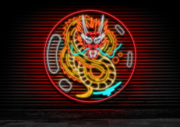 Oriental Inspired Dragon Art